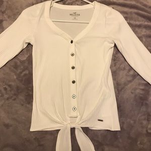 HOLLISTER long sleeve tied button shirt